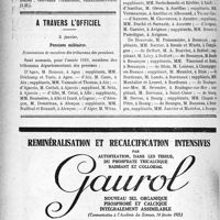 0153 - Page 150 bis-X - Dernières nouvelles. Hôpital Rothschild / Aesculape / A travers l’officiel. Pensions militaires