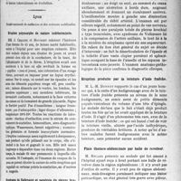 0176 - Page 173 - Partie scientifique. L’actualité Scientifique. Les Sociétés Savantes. Paris. Mort rapide au 15e jour d’un bel enfant, né de mère tuberculeuse, et vacciné au B. C. G, (Société de pédiatrie, d’après l’Informateur médical ; 9-12-1928) / Lyon. Société nationale de médecine et des sciences médicales. Eruption polymorphe de nature indéterminée / Syndrome de Volkmann et paralysie du plexus brachial par compression / Eruption produite par la teinture d’iode fraîche / Plaie thoraco abdominale par balle de revolver
