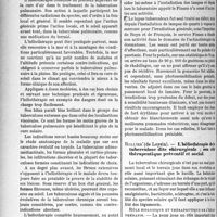 0181 - Page 178 - Partie scientifique. L’actualité Scientifique. Les Congrès. Première Conférence internationale de la lumière, (suite et fin). Héliothérapie et tuberculose pleuro-pulmonaire, P. Roussel / Le service Finsen à l’hôpital Saint-Louis, Bizard et Margerone / L’héliothérapie de la tuberculose dite chirurgicale ; son rôle, Rollier