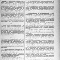 0208 - Page 205 - Partie professionnelle, Hygiène, Assistance, Mutualité, Intérêts corporatifs, Variétés. Reportage professionnel. Nouvelles et Informations (Voir les Dernières Nouvelles entête des « Demi-Colonnes »). Nécrologie [les Drs Dubief, Pépin, Bolliet, Henri Gautier, Daniel Critzman, Dubourg, Renoux, Brun, Ernest Monin, Ferdinand Renault, François Michon, Maurice Letulle, Louis A. -J. Brocq, Buffler] / Le Ve Congrès international de médecine et de pharmacie militaire / Société médicale des hôpitaux de Paris / Croisière annuelle de « Bruxelles médical » : « Au Cercle Polaire » / Ve Congrès brésilien d’hygiène