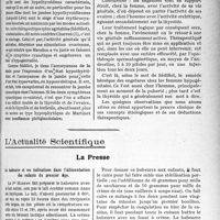 0246 - Page 241 - Partie scientifique. Travaux Originaux. Acrocyanose engelures et déficit endocrinien, par le docteur Savigny / L'Actualité Scientifique. La Presse. Le babeurre et ses indications dans l’alimentation des enfants du premier âge [(Journal des praticiens, 18 août 1928)]