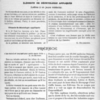 0258 - Page 253 - Partie professionnelle, Hygiène, Assistance, Mutualité, Intérêts corporatifs, Variétés. Travaux Originaux. Éléments de déontologie appliquée, (Lettres à un jeune médecin) [G. Duchesne]