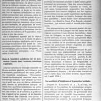 0322 - Page 315 - Partie scientifique. L’Actualité Scientifique. La Presse. Des pneumonies et congestions pulmonaires à début viscéralgique éloigné [(La Presse médicale, 15 août 1928)] / Influence de l’anesthésie rachidienne sur les mouvements de l’intestin (dans l’occlusion intestinale en particulier) [(La Presse médicale, 15 août 1928)] / Pigmentations cervicales « en coulées » ou « en breloques ». Rôle de l’eau de Cologne. Application thérapeutique [(Lyon médical, 5 août 1928)] / Les accidents d’intolérance à la ponction lombaire [(La Presse médicale, 1er septembre 1928)]