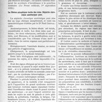 0323 - Page 316 - Partie scientifique. L’Actualité Scientifique. La Presse. Les accidents d’intolérance à la ponction lombaire [(La Presse médicale, 1er septembre 1928)] / La fibrose atrophique isolée des reins. Néphrite chronique azotémique pure [(Le Bulletin médical, 6 octobre 1928)]