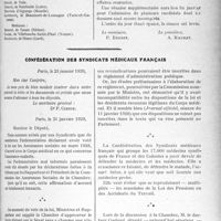 0344 - Page 339 - Partie professionnelle, Hygiène, Assistance, Mutualité, Intérêts corporatifs, Variétés. Comptes rendus, documents, pièces officielles.... Mutualité familiale. Réunion du Conseil d’Administration, 27 décembre 1928 / Confédération des syndicats médicaux français