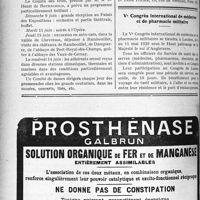 0357 - Page 352-LXIV - Journées médicales de Paris, (9 au 14 juin 1929) / Ve Congrès international de médecine et de pharmacie militaire