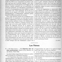 0407 - Page 402 - Partie scientifique. L'Actualité Scientifique. Les Congrès. La VIe Conférence internationale de la lutte contre la tuberculose, (Rome. 24 septembre 1928) / Les Thèses. Le sulfarsénol dans les états hypothrepsiques, Dr Denis Leroy (Jouve et Cie, éditeurs, Paris 1928)