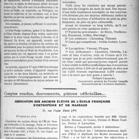 0424 - Page 419 - Partie professionnelle, Hygiène, Assistance, Mutualité, Intérêts corporatifs, Variétés. Travaux Originaux. Chronique de la mutualité. L’aviation sanitaire est une réalité [Robert Charlet] / Comptes rendus, documents, pièces officielles…. Association des anciens élèves de l’école française d’orthopédie et de massage