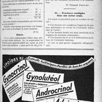 0452 - Page XI-445 - Correspondance. Application du Tarif Fallières. Double radio sous plâtre / Fractures multiples dans une même main