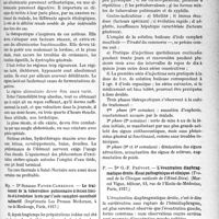 0478 - Page 471 - Partie scientifique. L'Actualité Scientifique. Les Thèses. Les conceptions modernes des albuminuries fonctionnelles, Dr B. Walter (Les Éditions Universitaires de Strasbourg, Strasbourg, ) / Le traitement de la tuberculose pulmonaire à lésion limitée et à évolution lente par l’iode camphré-mentholé radioactif, Dr Suzanne Favier-Camredon (Imprimerie Les Presses Modernes, Paris, 1927) / L’éventration diaphragmatique droite. Essai pathogénique et clinique, Dr G. -F. Prévost (Marcel Vigne, éditeur, Paris, 1927)
