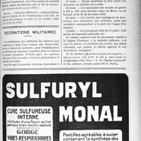 0516 - Page XI-509 - A travers l’officiel. Réponses des Ministres aux questions des Parlementaires. Décompte des années de service militaire / Décorations militaires