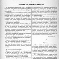 0553 - Page 546 - Partie professionnelle, Hygiène, Assistance, Mutualité, Intérêts corporatifs, Variétés. Travaux Originaux. Mutualité familiale. L'indemnité maladie [A. Gassot] / Tribune libre des Abonnés. Remèdes aux scandales médicaux