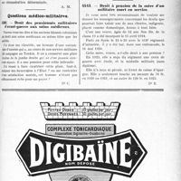 0656 - Page LXXI-647 - Correspondance. Impôt sur le revenu et cotisations de prévoyance. Traitements fixes et bénéfices non commerciaux / Questions médico-militaires. Droit des pensionnés militaires d’avant-guerre aux soins médicaux / Droit à pension de la mère d’un militaire mort en service