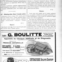 0658 - Page LXXIII-649 - Correspondance. Questions médico-militaires. Obtention de la carte de combattant / Réintégration dans l’armée active / Médecine légale. Constatation de décès