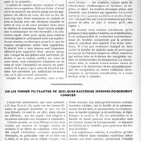 0682 - Page 673 - Partie scientifique. Travaux Originaux. L’électrocoagulation diathermique, traitement de choix des tumeurs et productions pathologiques du visage, par le docteur Georges Castex, (Suite et fin) / Sur les formes filtrantes de quelques bactéries morphologiquement connues