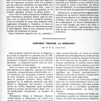 0685 - Page 676 - Partie scientifique. Travaux Originaux. Le sérum activé de génisse contre les accidents de la ménopause physiologique ou chirurgicale, par le Dr Ch. Levassort / Comment traiter la migraine ?, par le Dr R. Chausset