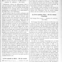 0690 - Page 681 - Partie scientifique. L'Actualité Scientifique. Les Sociétés Savantes. Paris. Transfusion du sang dans le coeur pour hémorrhagie profuse ; guérison, (Académie de médecine ; 29-1-1929) / La fièvre typhoïde au Hâvre : rôle des moules, (Académie de médecine ; 22-1-1929) / La fièvre typhoïde à Paris : rôle des champs d’épandage, (Académie de médecine ; 29-1-1929)