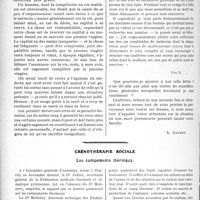0703 - Page 694 - Partie professionnelle, Hygiène, Assistance, Mutualité, Intérêts corporatifs, Variétés. Travaux Originaux. Mutualité familiale. Les femmes de médecins [A. Gassot] / Crénothérapie sociale. Les campements thermaux [Pierre Montaigu]
