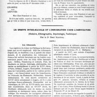 0711 - Page 702 - Partie professionnelle, Hygiène, Assistance, Mutualité, Intérêts corporatifs, Variétés. Comptes rendus, documents, pièces officielles. Syndicat des Médecins du département de la Loire. Compte rendu de l’Assemblée générale extraordinaire du 18 novembres 1928 / La greffe inter-raciale et l'immigration dans l'agriculture, (Histoire, Ethnographie, Psychologie, Technique), (suite)