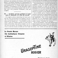 0727 - Page 718-LXVI - Correspondance. Accidents du travail. Evaluation d’incapacité d’un accidenté du travail / Accident survenu pendant le trajet entre le domicile et le lieu du travail