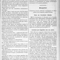 0770 - Page 761 - Partie scientifique. L’Actualité Scientifique. Les Sociétés Savantes. Paris. Le faux morbus coxae senilis et le vrai, (Société de médecine de Paris ; 14-12-1928) / Société d’anthropologie de Paris, Séance du 7 février 1929 / Montpellier. Société des sciences médicales et biologiques de Montpellier et du Languedoc méditerrannéen. Deux cas d’acrodynie infantile / Occlusion par mégacôlon chez une adulte / Nouvel essai de radonthérapie dans le rhumatisme uricémique