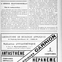 0814 - Page V-805 - Correspondance. Honoraires de droit commun. Compensation des honoraires médicaux avec une autre créance / La défense professionnelle. Pluie de condamnations…