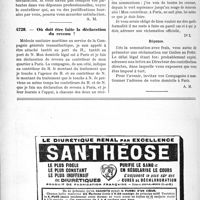 0819 - Page 810-X - Correspondance. Fiscalité. Déduction de la patente / Où doit être faite la déclaration du revenu ?