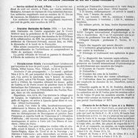 0943 - Page 930 - Partie professionnelle, Hygiène, Assistance, Mutualité, Intérêts corporatifs, Variétés. Reportage professionnel. Nouvelles et Informations, (Voir les Dernières Nouvelles en tête des « Demi-Colonnes»). Service médical de nuit, à Paris / Journées thermales du Centre 1929 / Circuits corses Cirnéa / XIIIe Congrès international d’ophtalmologie / Chemins de fer de Paris à Lyon et à la Méditerranée