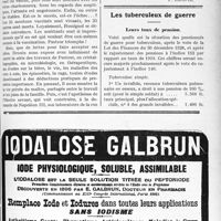 0946 - Page LXV-933 - Variété bibliographique. La vie de Louis Pasteur / Les tuberculeux de guerre. Leurs taux de pension