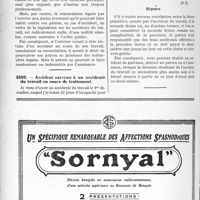0953 - Page 940-LXXII - Correspondance. Accidents du Travail. Responsabilité des accidents survenus à un vieillard de 70 ans / Accident survenu à un accidenté du travail en cours de traitement