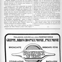 1021 - Page 1008-LXIV - Nécrologie. Une bienfaitrice du Corps médical disparue : Madame Margain