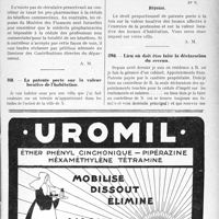 1024 - Page LXVII-1011 - Correspondance. Fiscalité. Les propharmaciens sont imposables à la cédule des professions non commerciales / La patente porte sur la valeur locative de l’habitation / Lieu ou doit être faite la déclaration du revenu