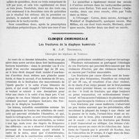 1054 - Page 1041 - Partie scientifique. Travaux Originaux. Traitement des tachycardies paroxystiques, par Camille Lian et O. Viau / Clinique chirurgicale. Les fractures de la diaphyse humérale, M. J. -P. Tourneux