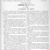 1081 - Page 1068 - Partie professionnelle, Hygiène, Assistance, Mutualité, Intérêts corporatifs, Variétés. Travaux Originaux. Chronique fiscale. Lettre ouverte à monsieur le préfet de la seine sur l'A. M. G [G. Lavalée] / Causeries sur la T. S. F. La manoeuvre d’un appareil