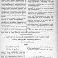 1082 - Page 1069 - Partie professionnelle, Hygiène, Assistance, Mutualité, Intérêts corporatifs, Variétés. Travaux Originaux. Chronique fiscale. Causeries sur la T. S. F. La manoeuvre d’un appareil / La greffe inter-raciale et l’immigration dans l’agriculture, (Histoire, Ethnographie, psychologie, Technique), par le Dr. René Martial, (suite)