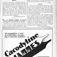 1098 - Page LXV-1085 - Correspondance. Application du Tarif Fallières. Fracture ouverte sans « opération sanglante » / Ablation d’ongle ; Lavage d’oreille, suite de contusion au menton