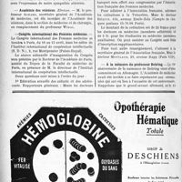 1103 - Page 1090-VI - Dernières nouvelles. Victime du devoir médical / Académie des sciences / Congrès international des Femmes médecins / A la mémoire du professeur Behring