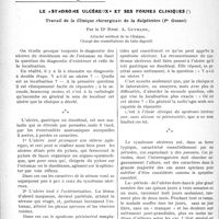 1115 - Page 1102 - Partie scientifique. Travaux Originaux. Le " syndrome ulcéreux " et ses formes cliniques. Travail de la Clinique chirurgicale de la Salpétrière (Pr Gosset), par le Dr René. A. Gutmann