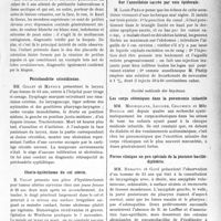 1134 - Page 1121 - Partie scientifique. L’Actualité Scientifique. Les Sociétés Savantes. Lyon. Société nationale de médecine et des sciences médicales. Fractures multiples. Fracture et luxation dorsale du scaphoïde / Molluseum contagiosum et lichen scrofulosorum / Périchondrite cricoïdienne / Chorio-épithéliome du col utérin / Sur l’anesthésie sacrée par voie épidurale / Société médicale des hôpitaux. Les corps cétoniques dans la pneumonie infantile / Forme clinique un peu spéciale de la pheumo-bacillo- diphtérie