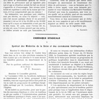 1148 - Page 1135 - Partie professionnelle, Hygiène, Assistance, Mutualité, Intérêts corporatifs, Variétés. Travaux Originaux. Mutualité familiale. L’esprit de prévoyance renaît [A. Gassot] / Chronique syndicale. Syndicat des Médecins de la Seine et des communes limitrophes