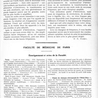 1160 - Page 1147 - Partie professionnelle, Hygiène, Assistance, Mutualité, Intérêts corporatifs, Variétés. Travaux Originaux. Variétés. Causeries sur la T. S. F [D. E. Damey] / Faculté de médecine de Paris. Enseignement cl actes de la Faculté