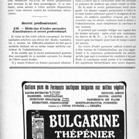 1167 - Page 1154-LXVI - Correspondance. Baux et Locations. Droit à la prorogation / Secret professionnel. Médecins d’écoles normales d’instituteurs et secret professionnel