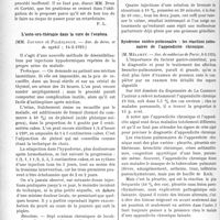 1205 - Page 1192 - Partie scientifique. L’Actualité Scientifique. Les Sociétés Savantes. Paris. Accidents consécutifs aux injections intra-utérines de lipiodol, (Société de chirurgie ; 23-1-1929) / L’auto-uro-thérapie dans la cure de l’eczéma, (Soc. de demi, et de syphil ; 14-2-1929) / Prurigo gestationis traité avec succès par la bromothérapie intra-veineuse, (Soc. de derm, et de syph. ; 14-2-1929) / Syndrome entéro-pulmonaire : les réactions pulmonaires de l’appendicite chronique, (Soc. de médecine de Paris ; 8-2-1929) / Contribution au diagnostic et au traitement des névralgies rachidiennes, Soc. de médecine de Paris ; 8-2-1929)