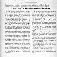 1235 - Page 1222 - Partie professionnelle, Hygiène, Assistance, Mutualité, Intérêts corporatifs, Variétés. Travaux Originaux. Causeries sur la T S F. Les organes inférieurs d’un postée / Comptes rendus, documents, pièces officielles.... Ligue nationale pour les transports sanitaires