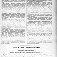 1238 - Page 1225 - Partie professionnelle, Hygiène, Assistance, Mutualité, Intérêts corporatifs, Variétés. Hôpitaux de l’assistance publique de Paris. Enseignement, concours, avis divers / Reportage professionnel. Nouvelles et Informations. Nécrologie [Docteurs Godart, Gaston Defant, Scheydt] / IVe Congrès des dermatologistes et syphiligraphes de langue française