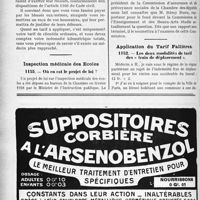 1245 - Page 1232-LXVIII - Correspondance. Accidents. Responsabilité d’accident d’automobile / Inspection médicale des Écoles. Où en est le projet de loi ? / Application du Tarif Fallières. Les deux modalités de tarif des « frais de déplacement »
