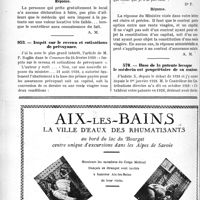 1249 - Page 1236-LXXII - Correspondance. Fiscalité. Obligations fiscales en cas de prêt d’un local pour usage professionnel / Impôt sur le revenu et cotisations de prévoyance / Base de la patente lorsque le médecin est propriétaire de sa maison