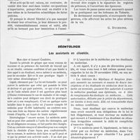 1288 - Page 1275 - Partie professionnelle, Hygiène, Assistance, Mutualité, Intérêts corporatifs, Variétés. Travaux Originaux. Passe-passe. Comment on peut devenir brillamment breveté ou bachelier / Déontologie. Les assistants en clientèle [Dr Duchesne]