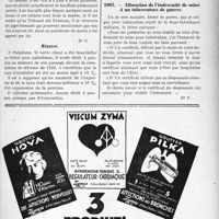 1320 - Page LXVII-1307 - Correspondance. Questions médico-militaires. Affection nouvelle survenant après suppression de la pension / Allocation de l'indemnité de soins à un tuberculeux de guerre