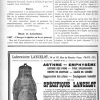 1327 - Page 1314-LXXIV - Correspondance. Baux et Locations. Charges à ajouter au loyer prorogé